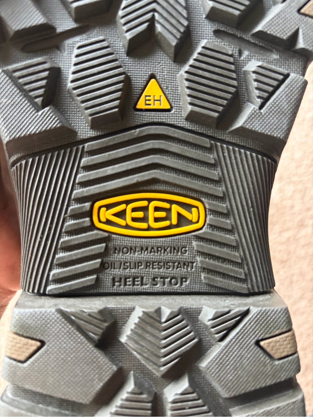 Keen Men's Olive and Brown Fold-Over Work Boots - Picture 5 of 9